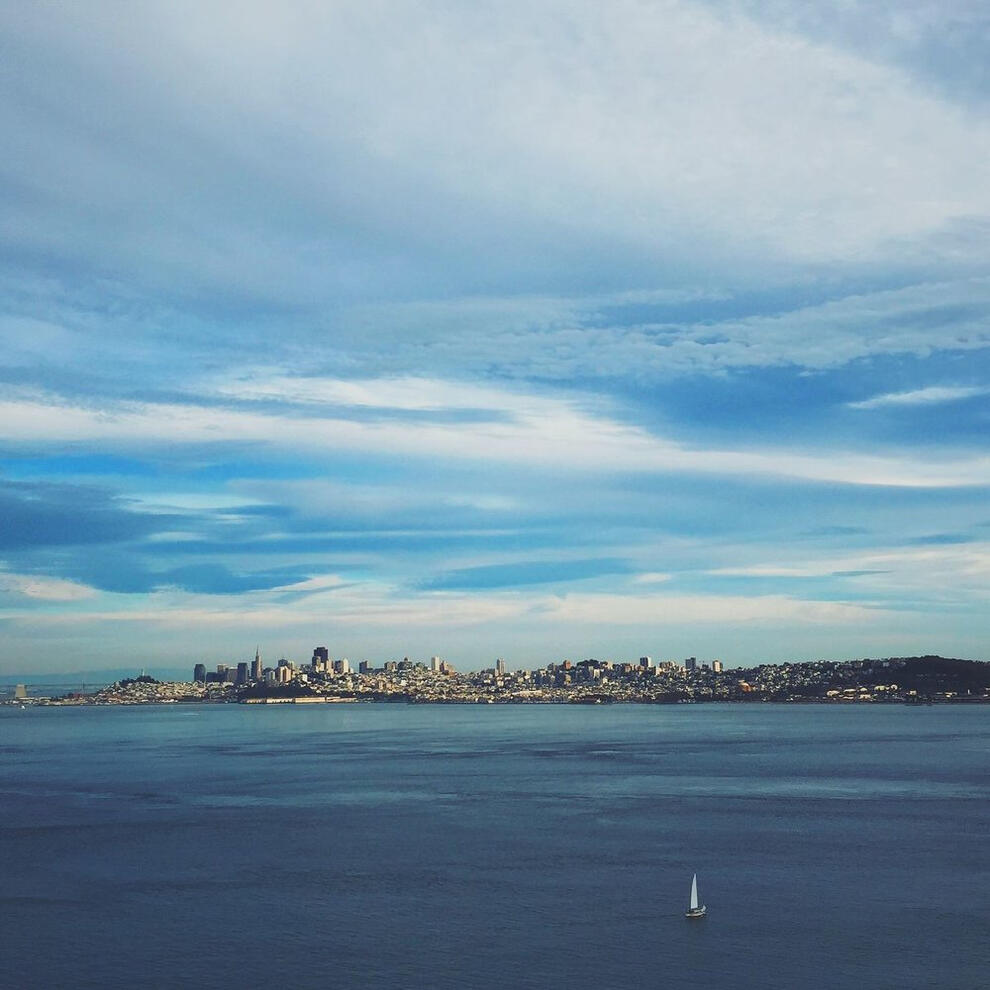 San Francisco skyline from Marin County, California